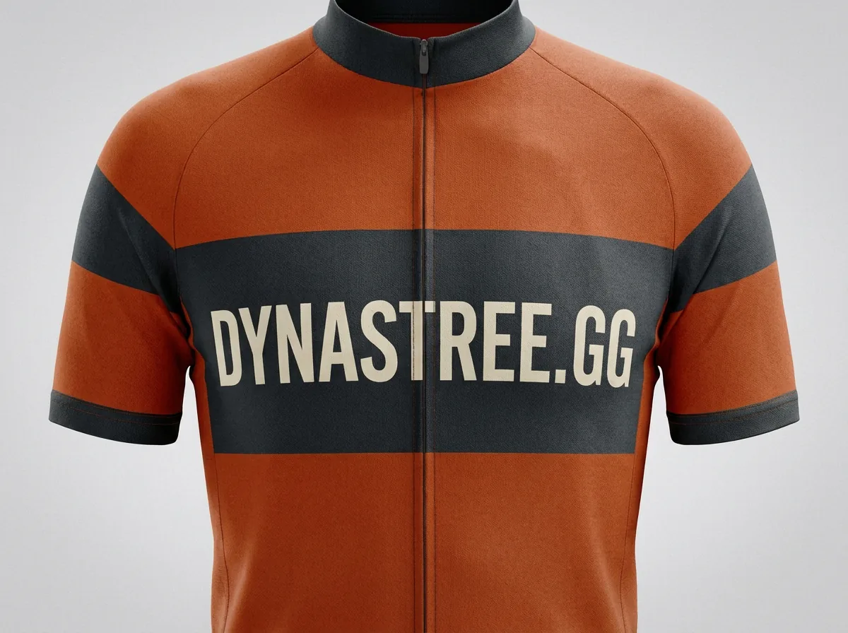 Rust and charcoal Dynastree.gg cycling jersey